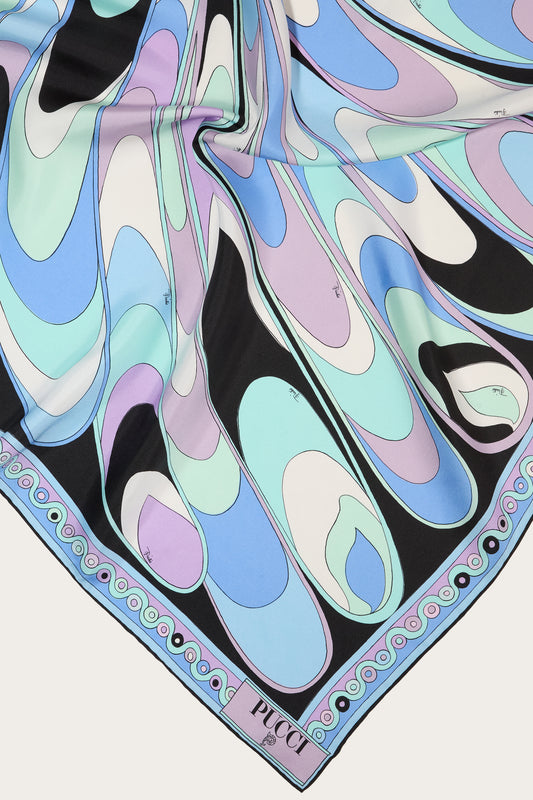 Onde-Print Silk Scarf View 4 - Pucci