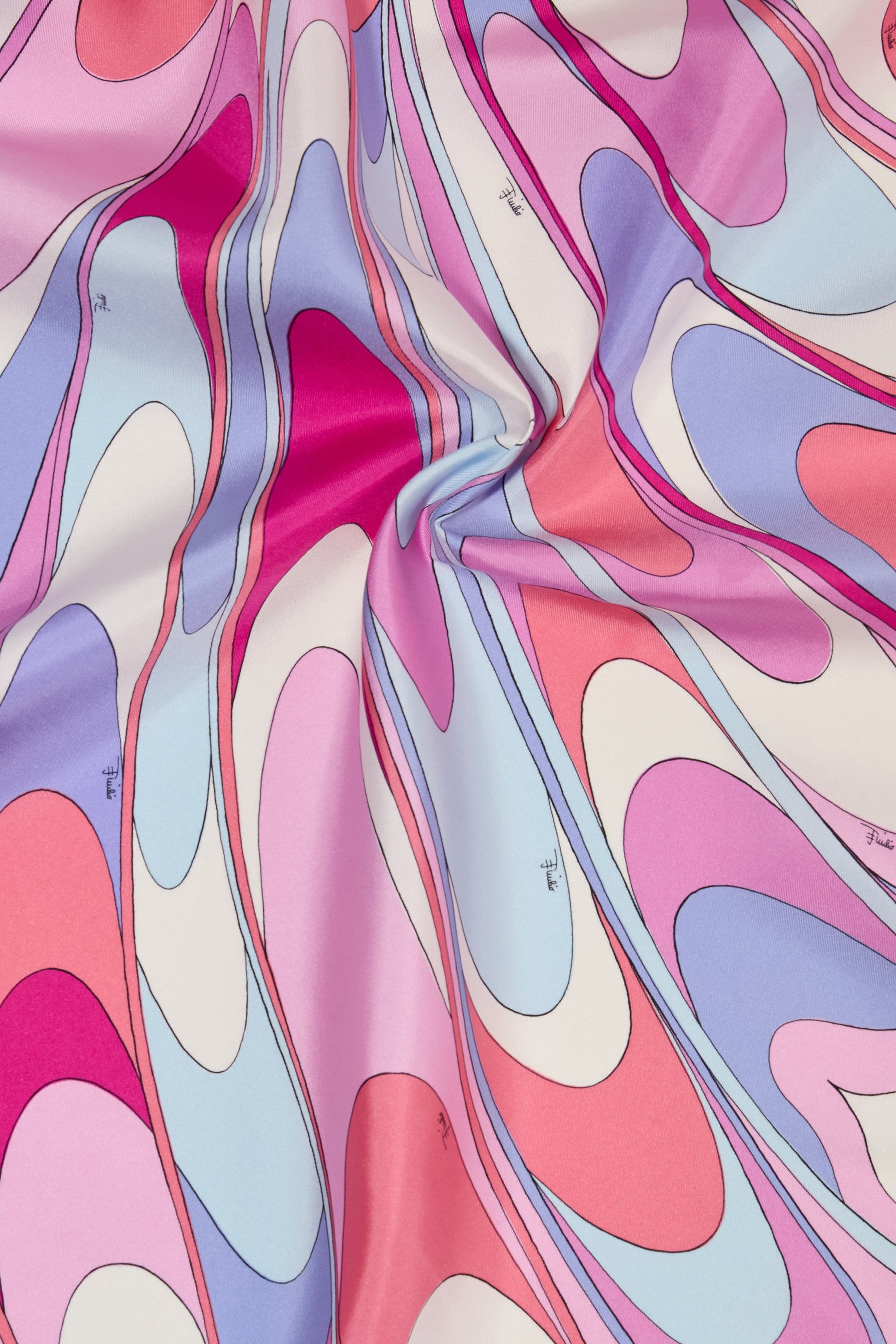 Onde-Print Silk Scarf View 4 - Pucci