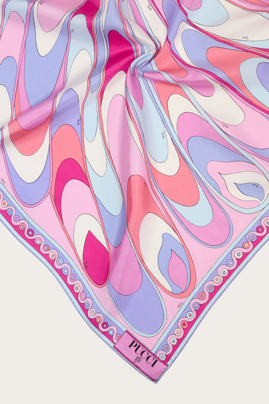 Onde-Print Silk Scarf View 3 - Pucci
