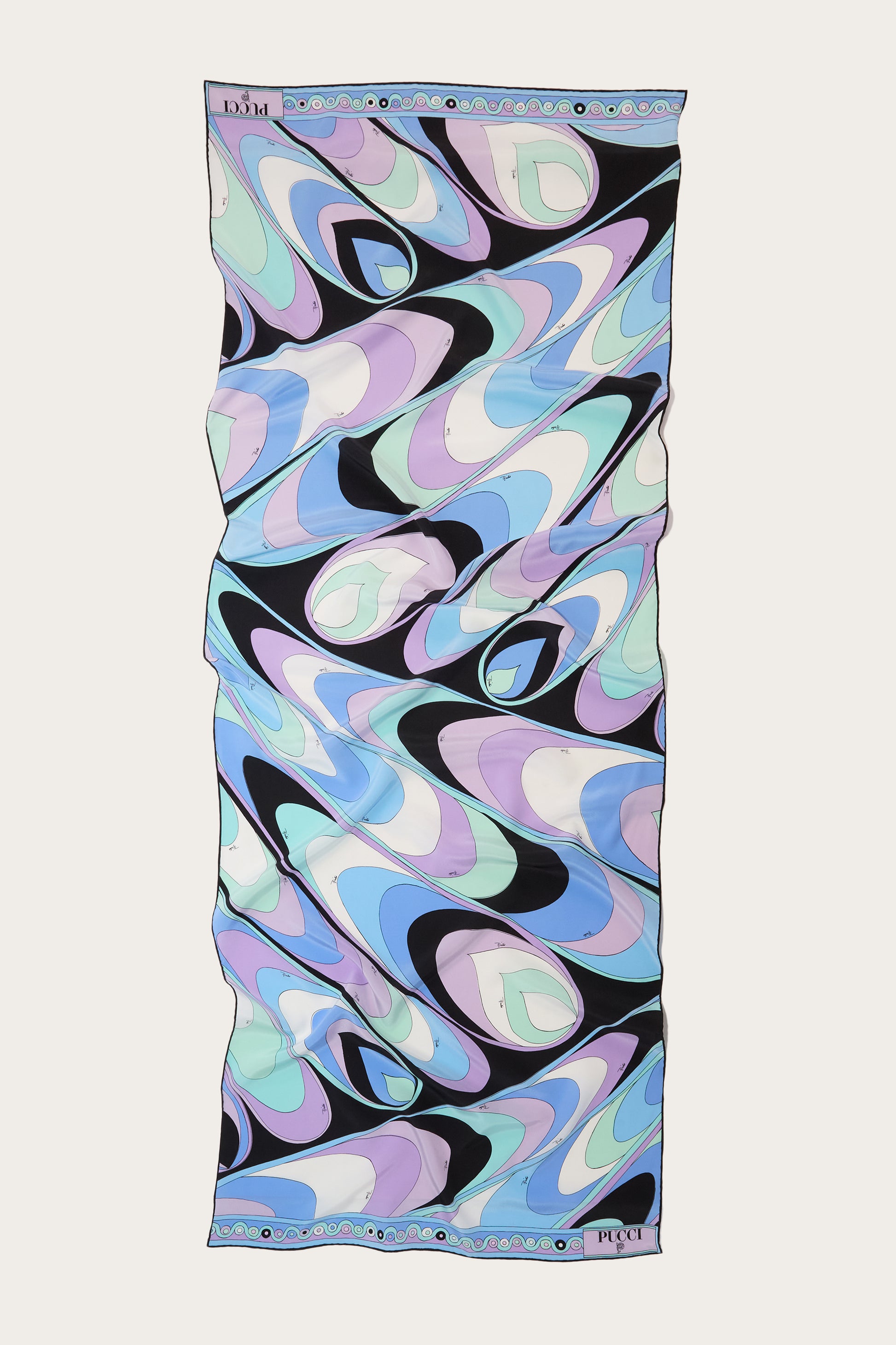 Onde-Print Silk Stole View 1 - Pucci