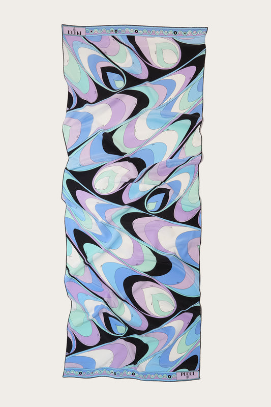Onde-Print Silk Stole View 1 - Pucci