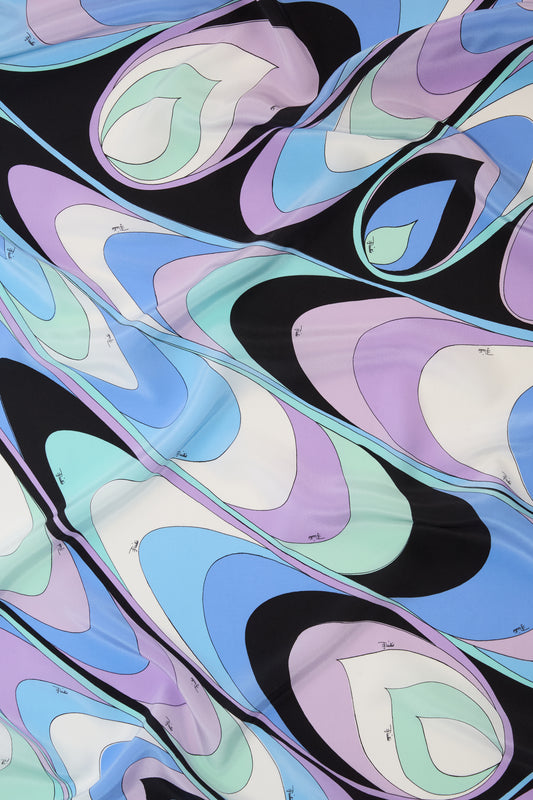 Onde-Print Silk Stole View 2 - Pucci