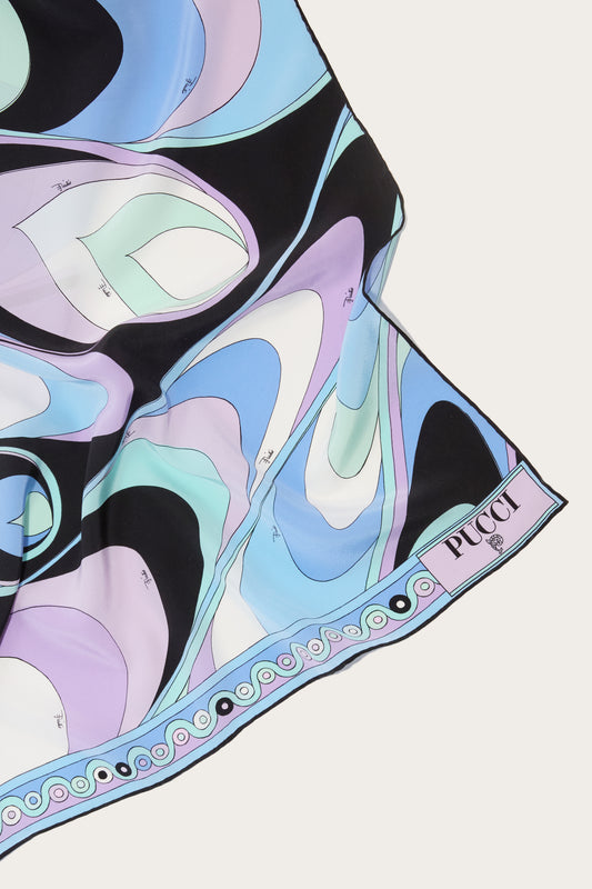 Onde-Print Silk Stole View 3 - Pucci