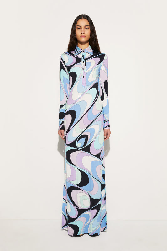 Onde-Print Shirt Dress View 2 - Pucci