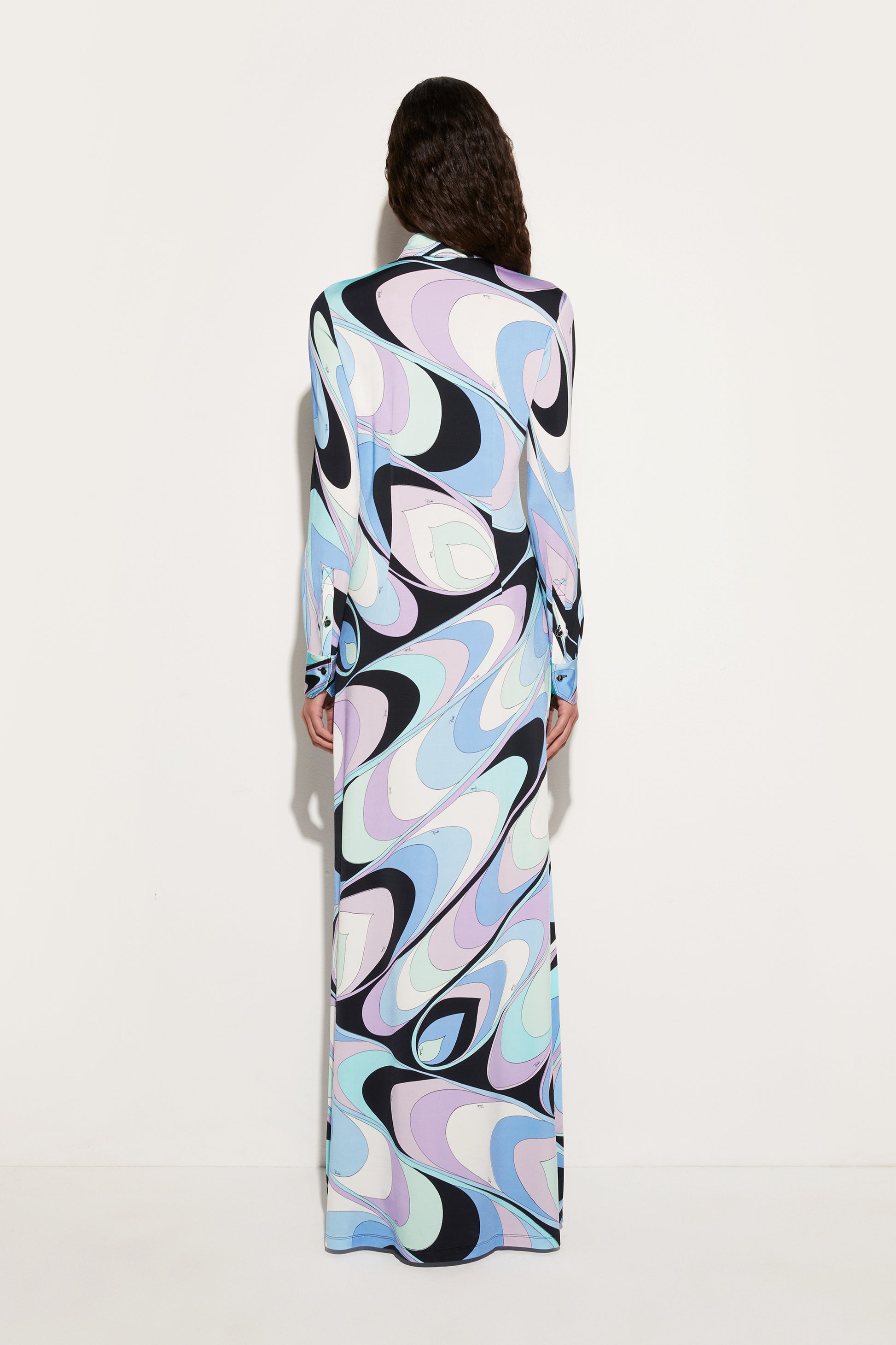 Onde-Print Shirt Dress View 4 - Pucci