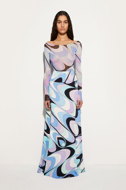 Onde-Print Skirt View 2 - Pucci