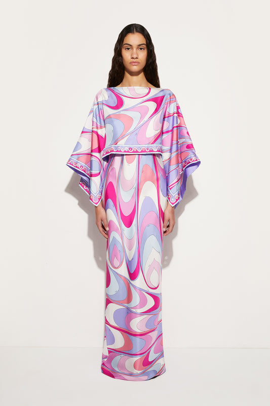 Onde-Print Silk Dress View 2 - Pucci