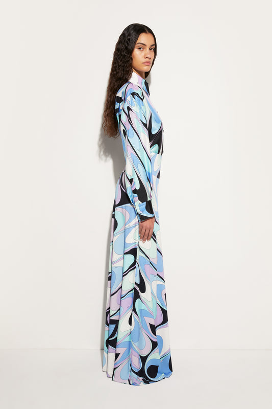 Onde-Print Silk Shirt View 3 - Pucci