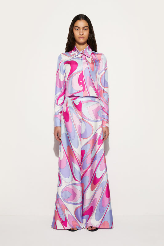Onde-Print Silk Shirt View 2 - Pucci