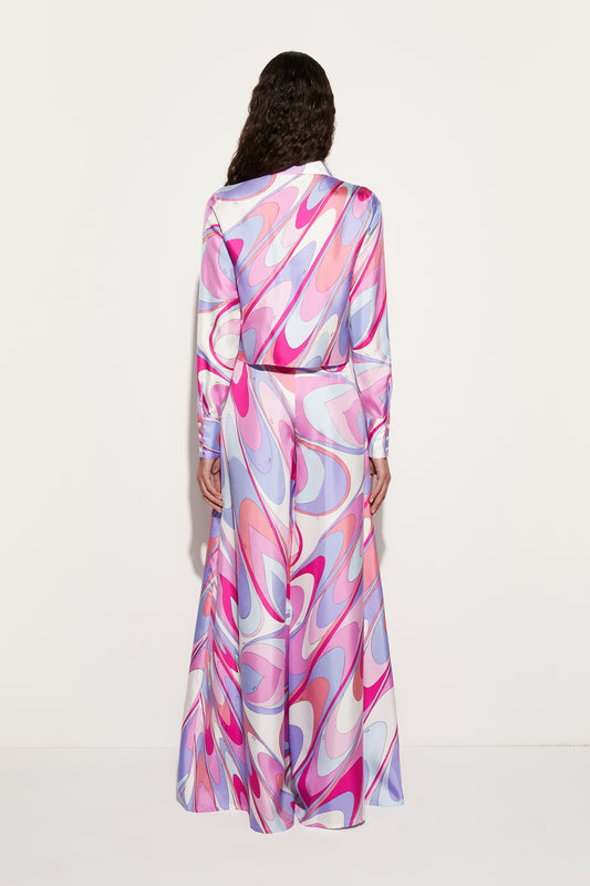 Onde-Print Silk Shirt View 4 - Pucci