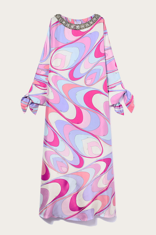 Onde-Print Silk Kaftan View 1 - Pucci
