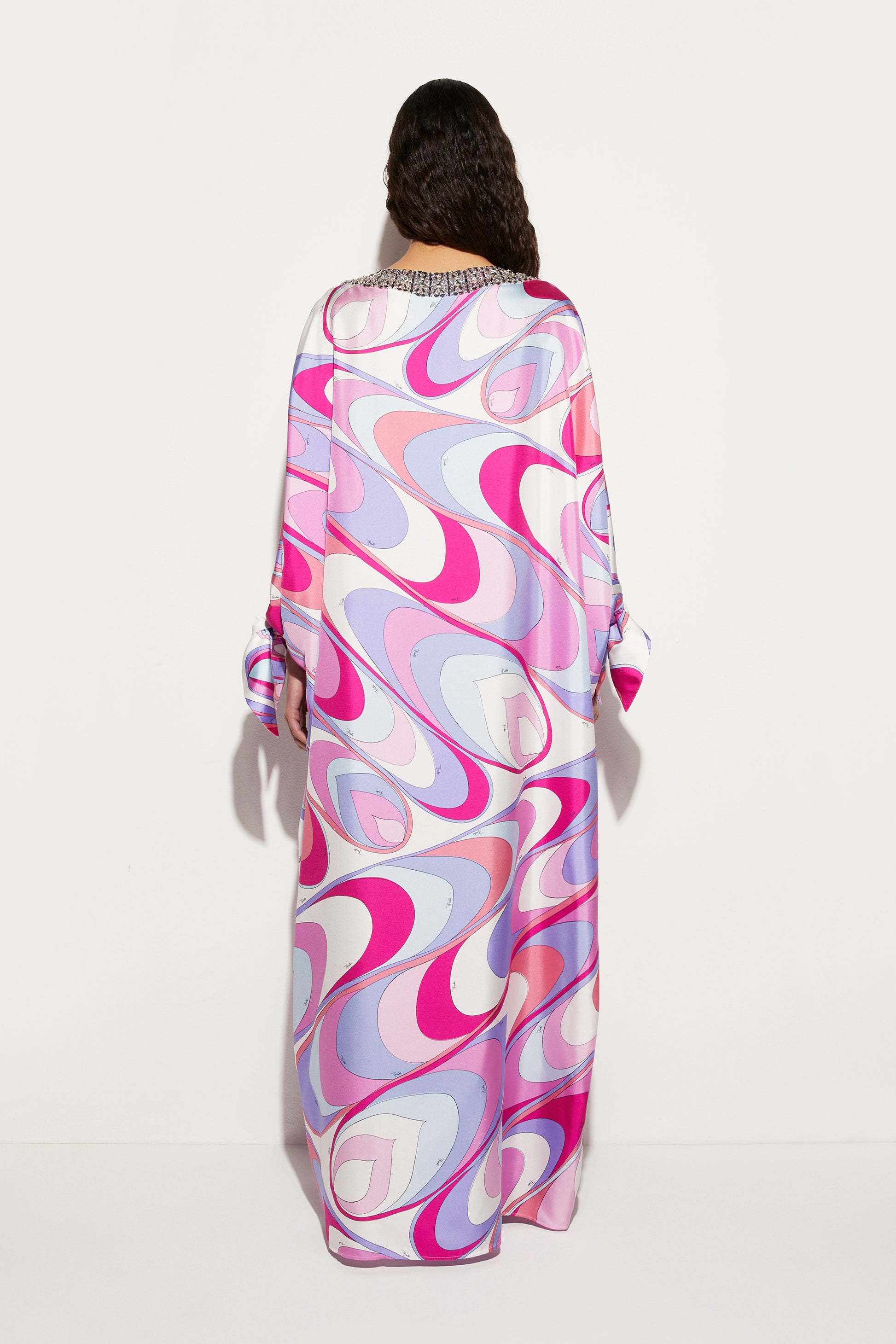 Onde-Print Silk Kaftan View 4 - Pucci
