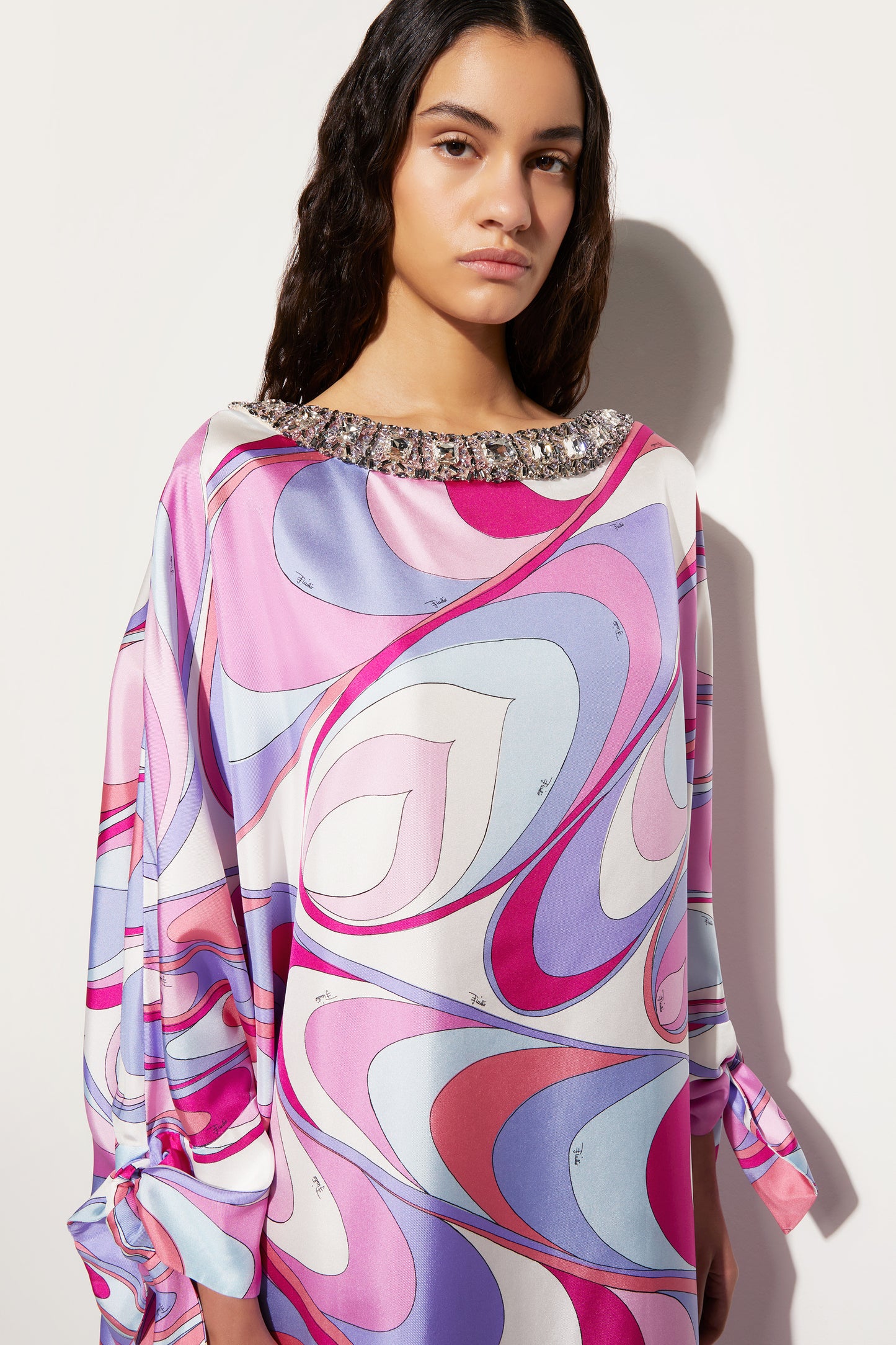 Onde-Print Silk Kaftan View 5 - Pucci