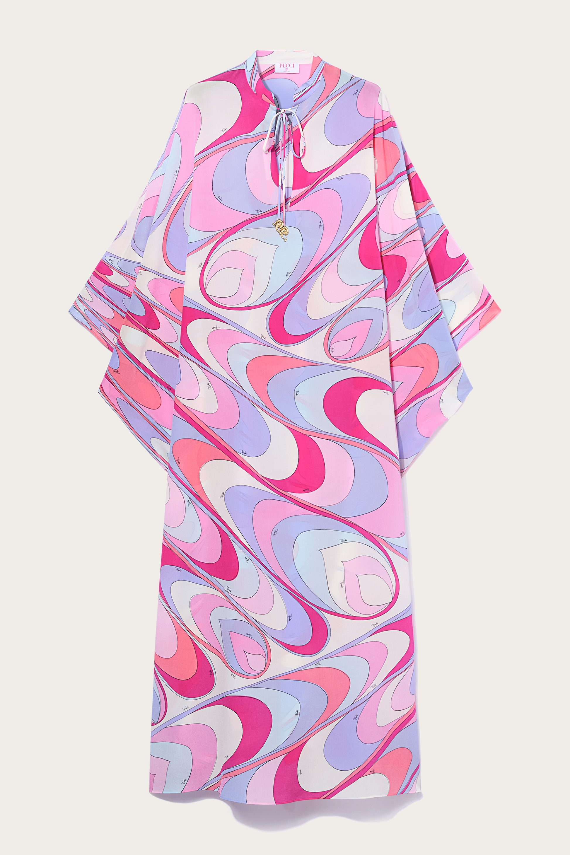 Onde-Print Silk Kaftan View 1 - Pucci