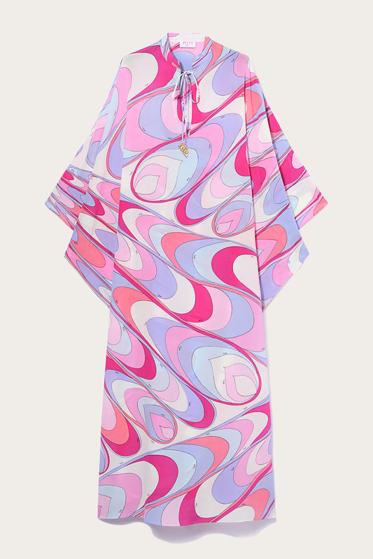 Onde-Print Silk Kaftan View 1 - Pucci