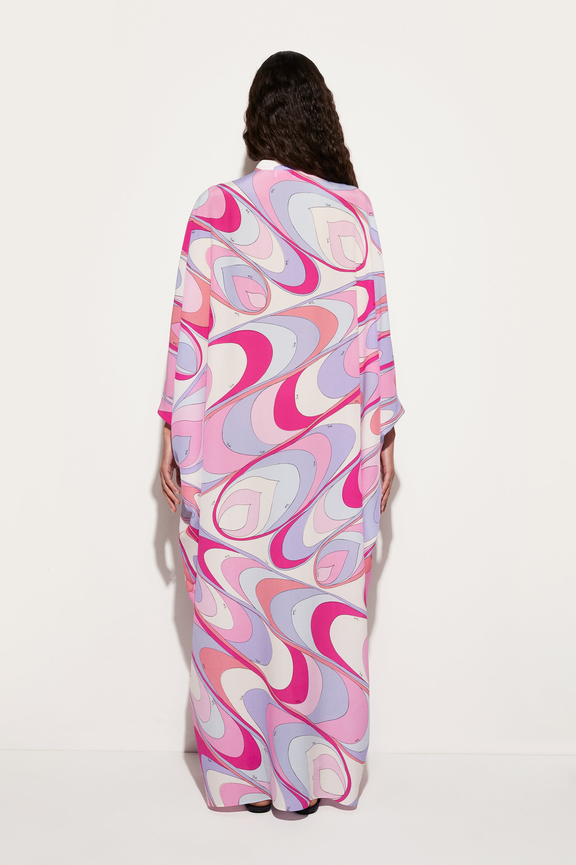Onde-Print Silk Kaftan View 4 - Pucci