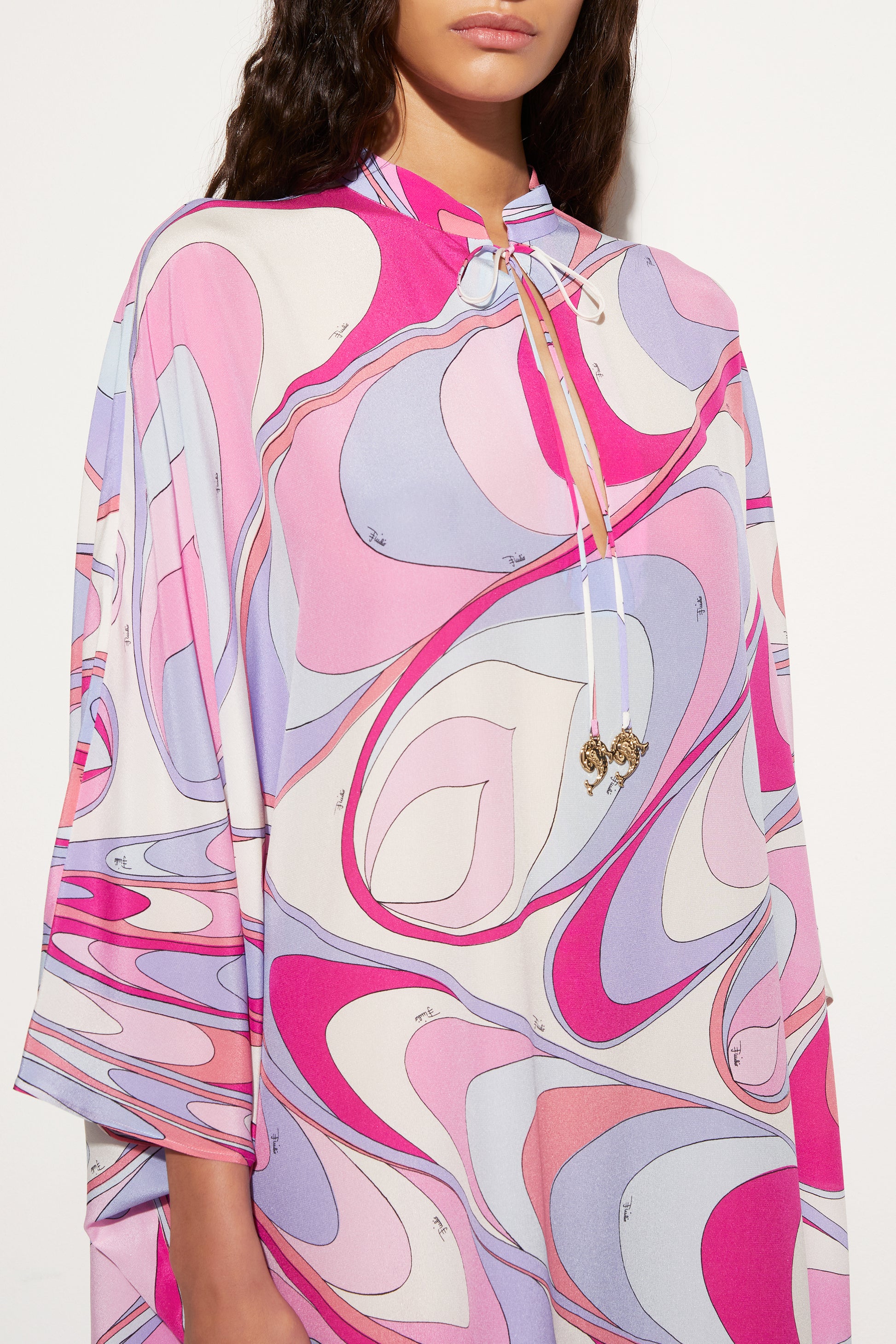 Onde-Print Silk Kaftan View 5 - Pucci