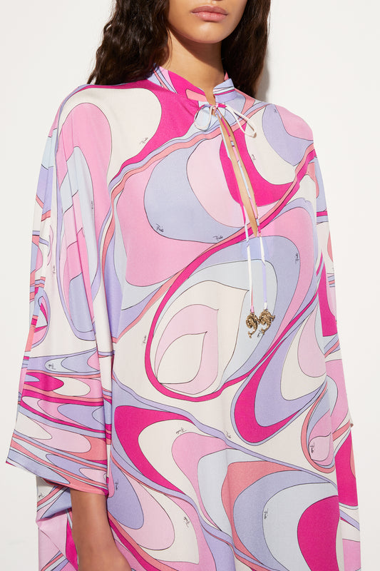 Onde-Print Silk Kaftan View 5 - Pucci