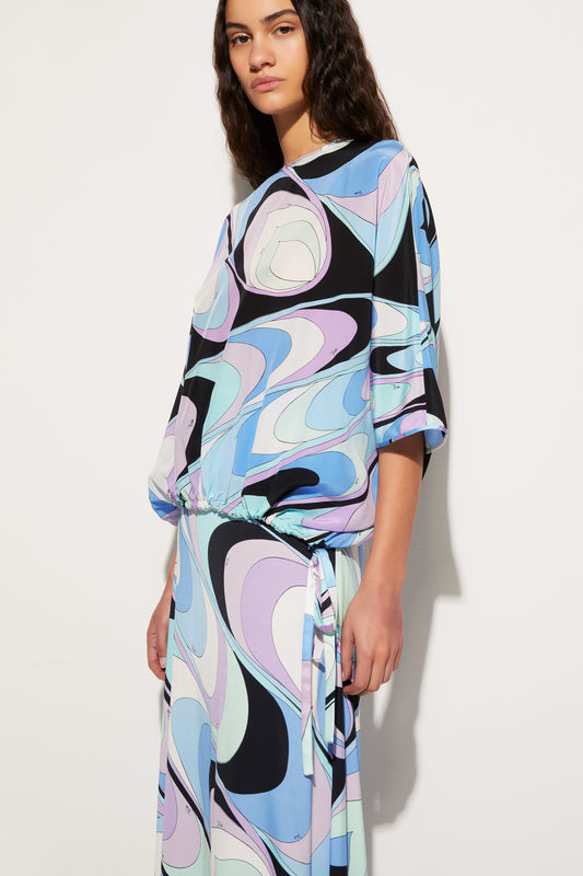Onde-Print Silk Top View 5 - Pucci