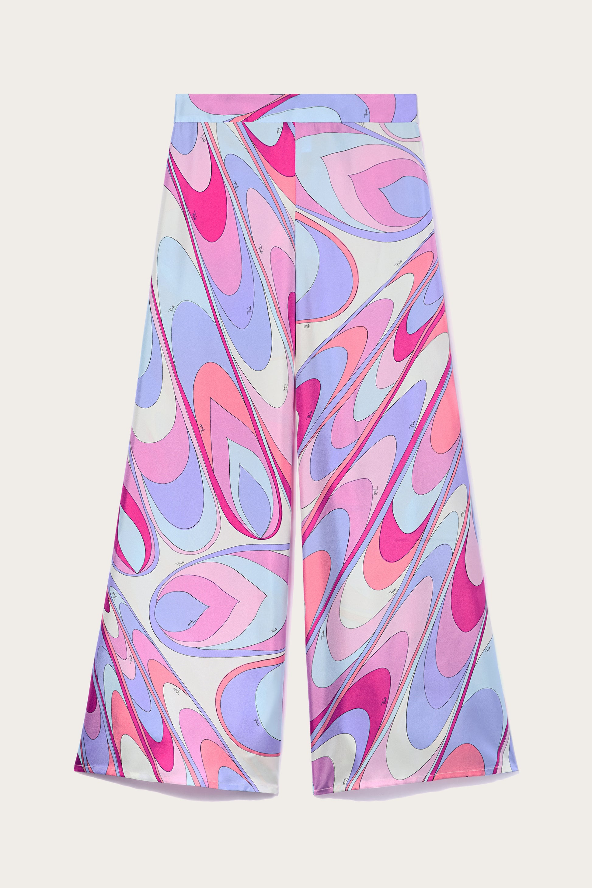 Onde-Print Silk-Twill Trousers View 1 - Pucci