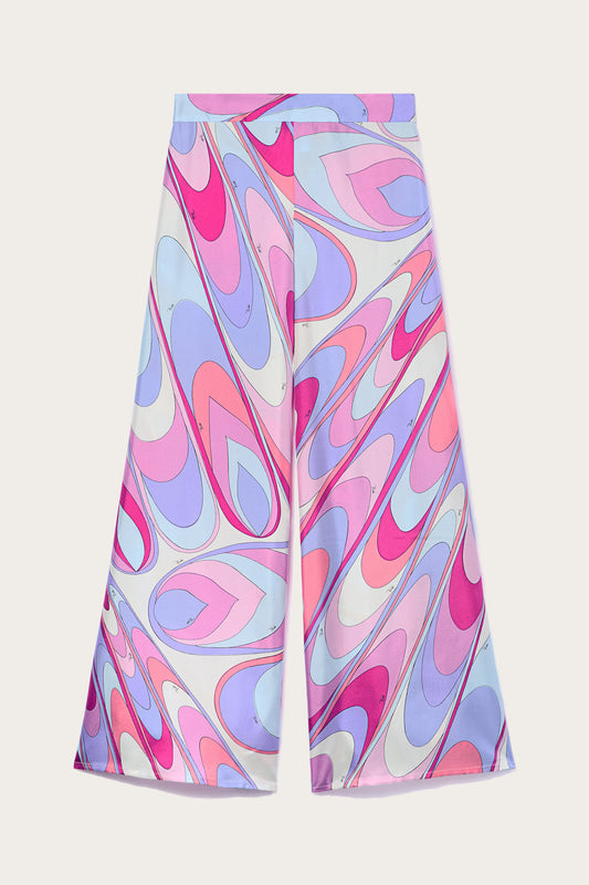 Onde-Print Silk-Twill Trousers View 1 - Pucci