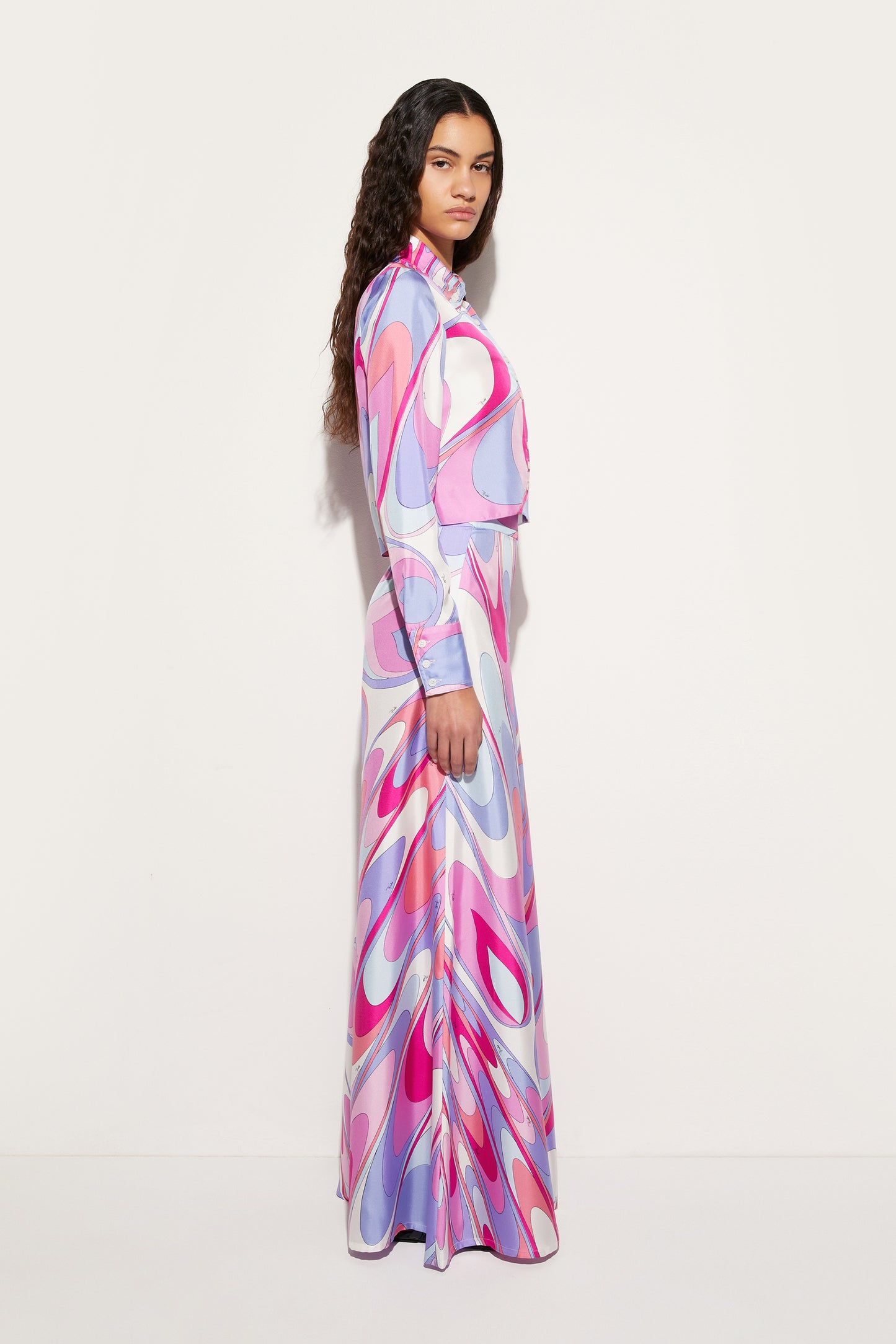 Onde-Print Silk-Twill Trousers View 3 - Pucci