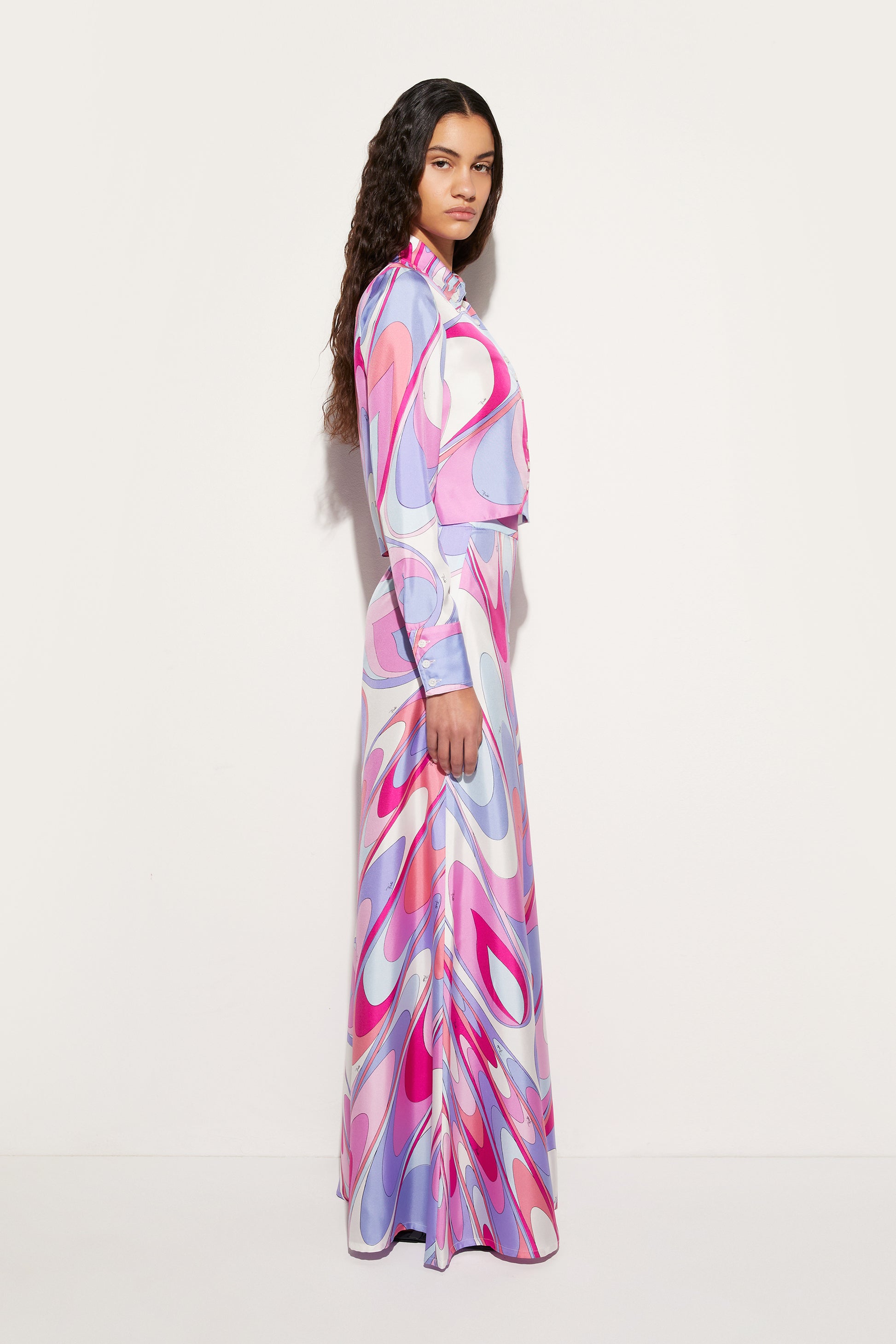 Onde-Print Silk-Twill Trousers View 3 - Pucci