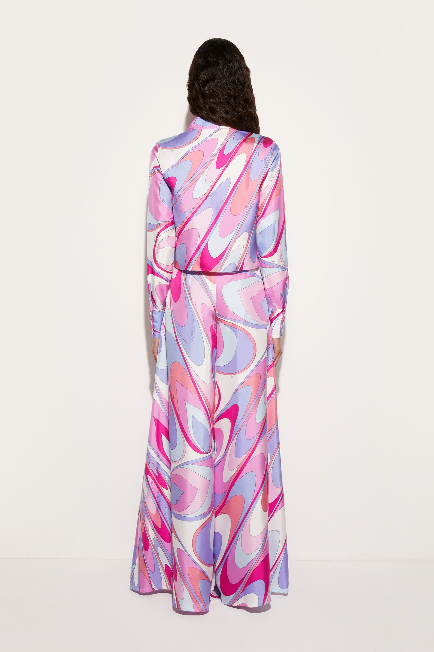 Onde-Print Silk-Twill Trousers View 4 - Pucci
