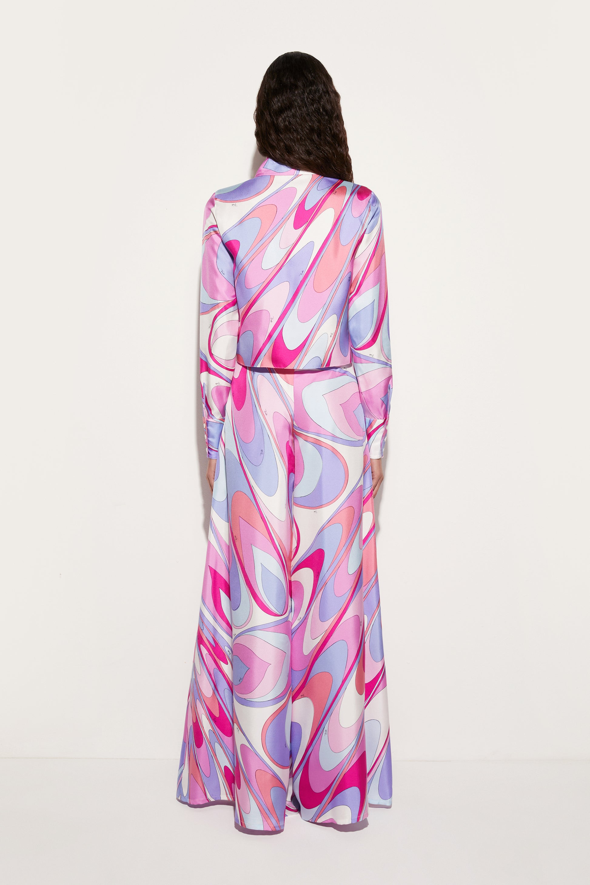 Onde-Print Silk-Twill Trousers View 4 - Pucci