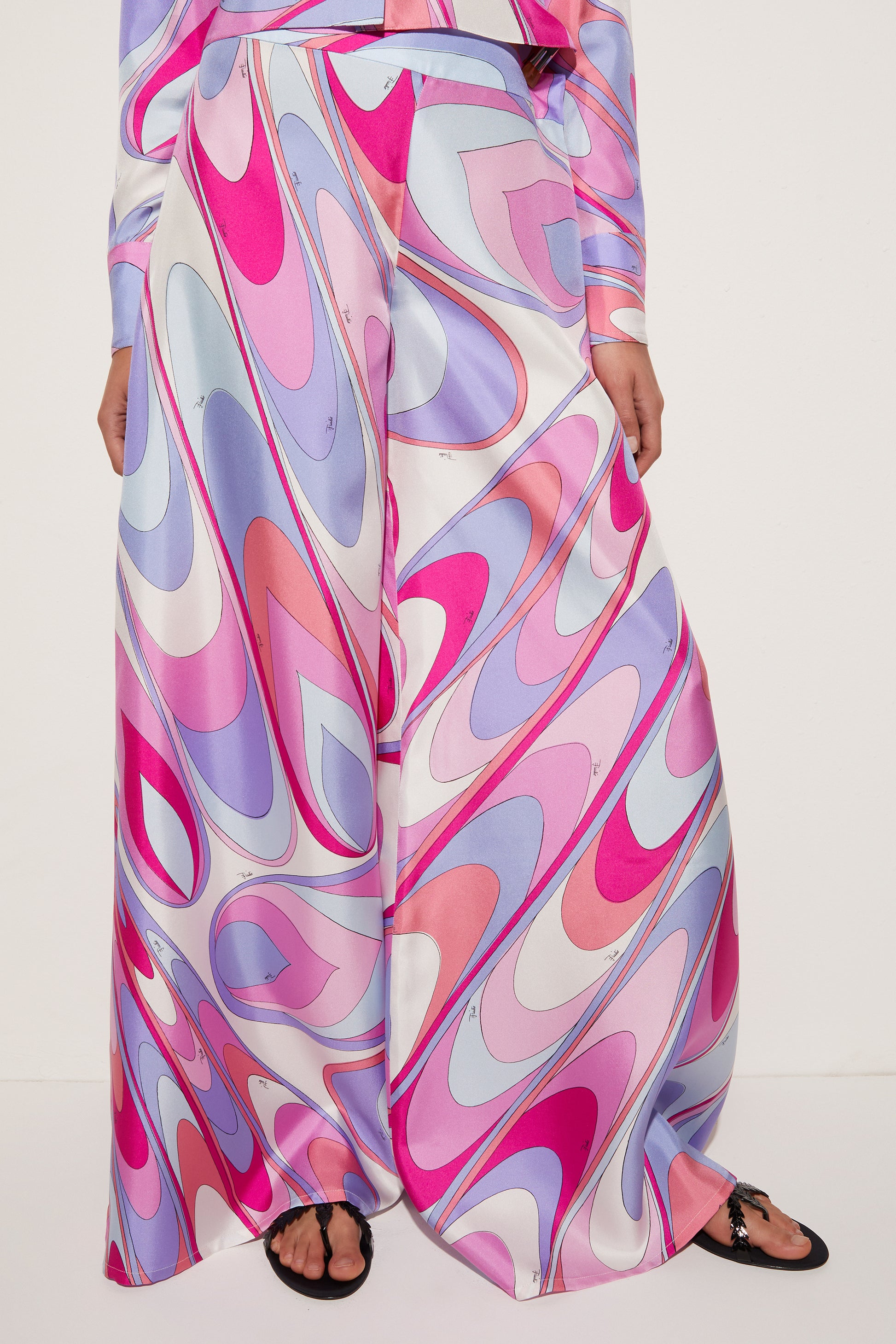 Onde-Print Silk-Twill Trousers View 5 - Pucci