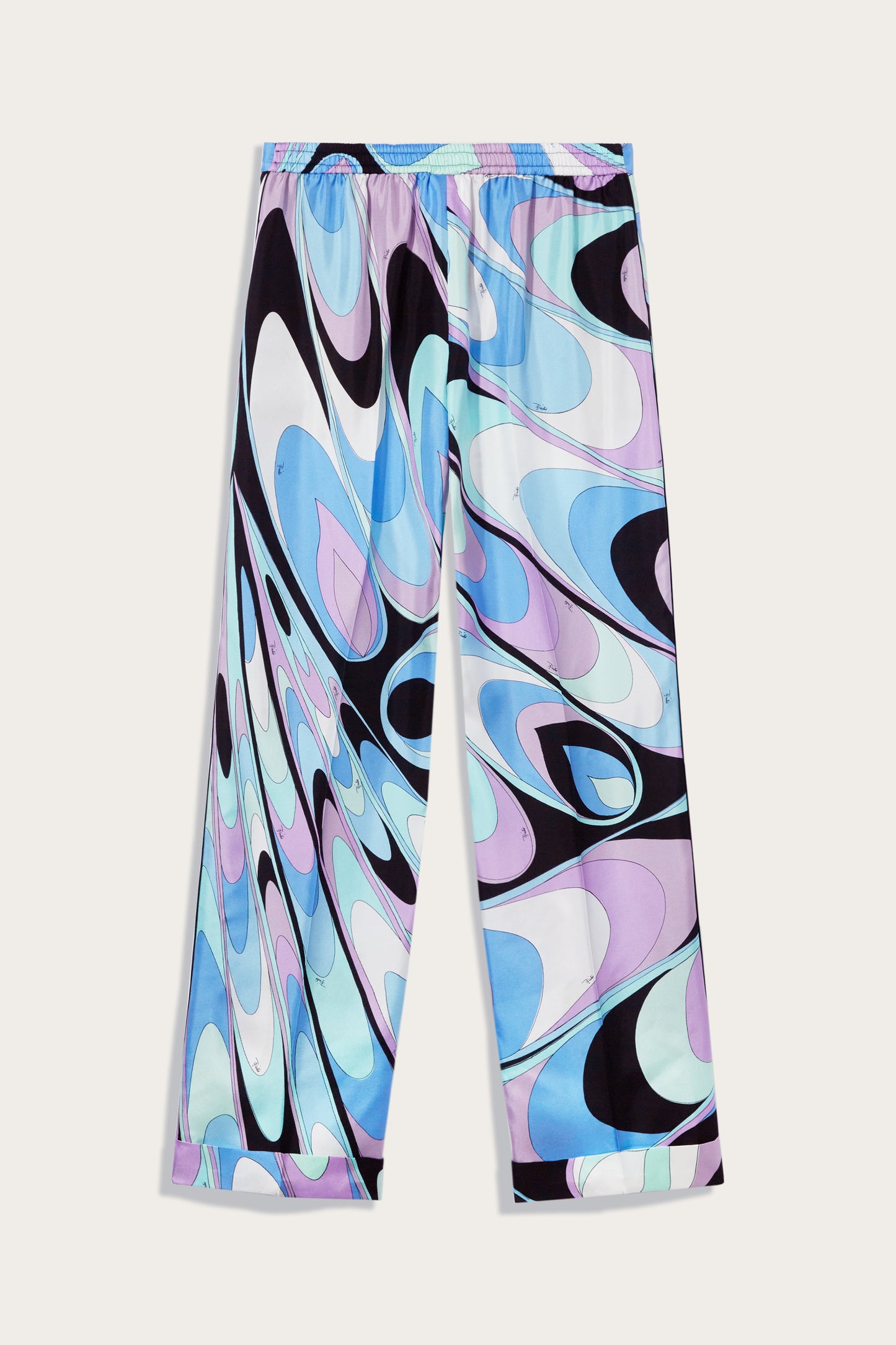 Onde-Print Silk-Twill Trousers View 2 - Pucci