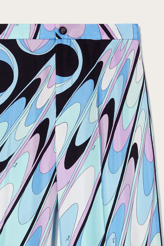 Onde-Print Silk-Twill Trousers View 3 - Pucci