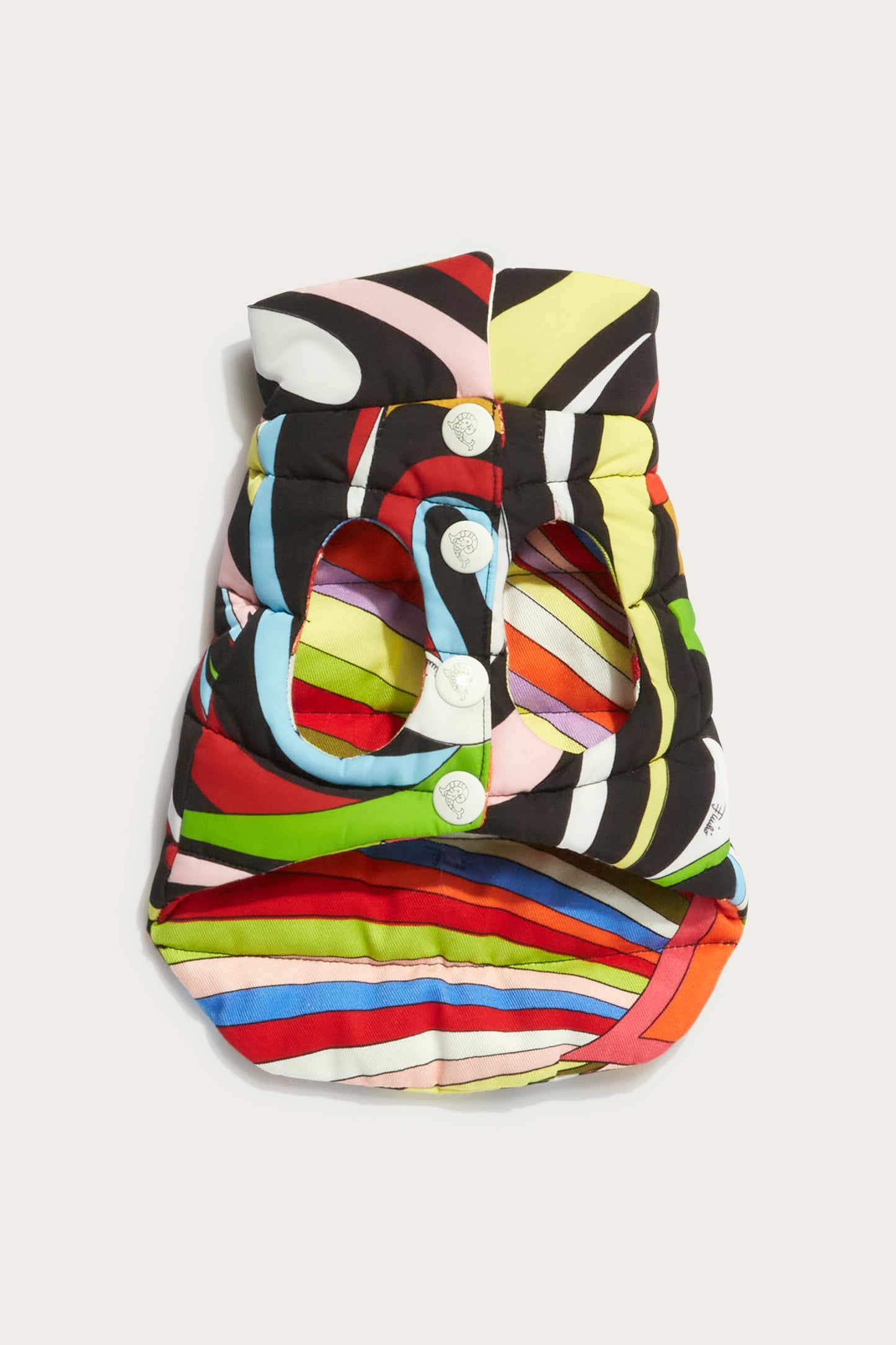 Marmo-Print Padded Dog Coat View 2 - Pucci