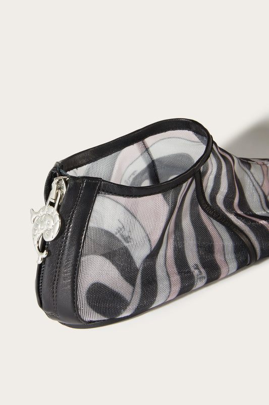 Iride-Print Mesh Flat Shoes View 4 - Pucci