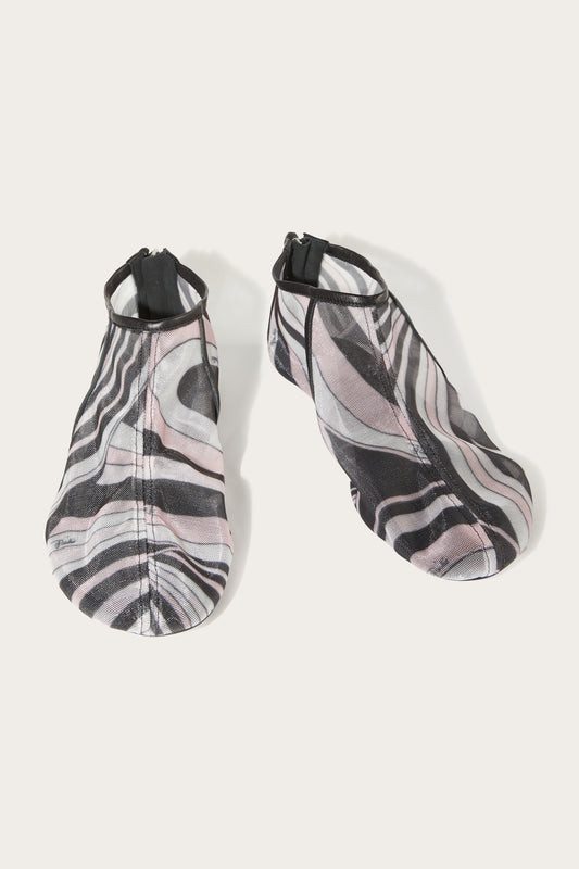 Iride-Print Mesh Flat Shoes View 5 - Pucci