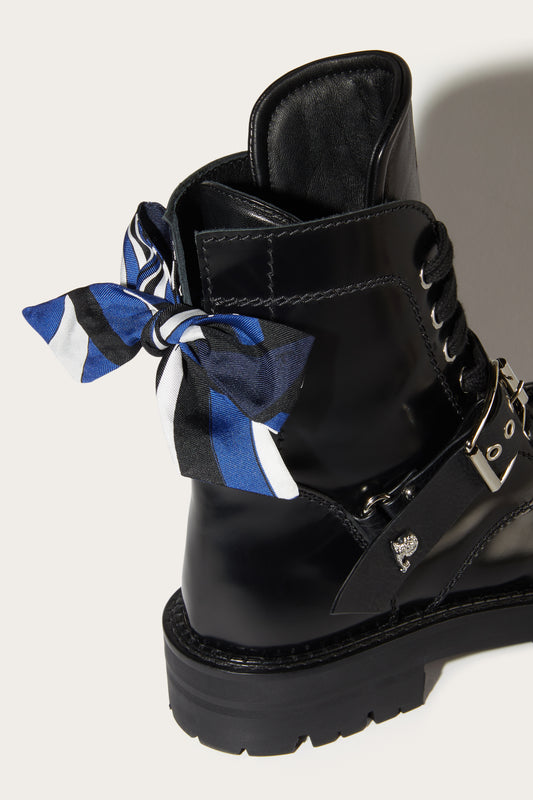 Marmo-Print Leather Boots View 4 - Pucci