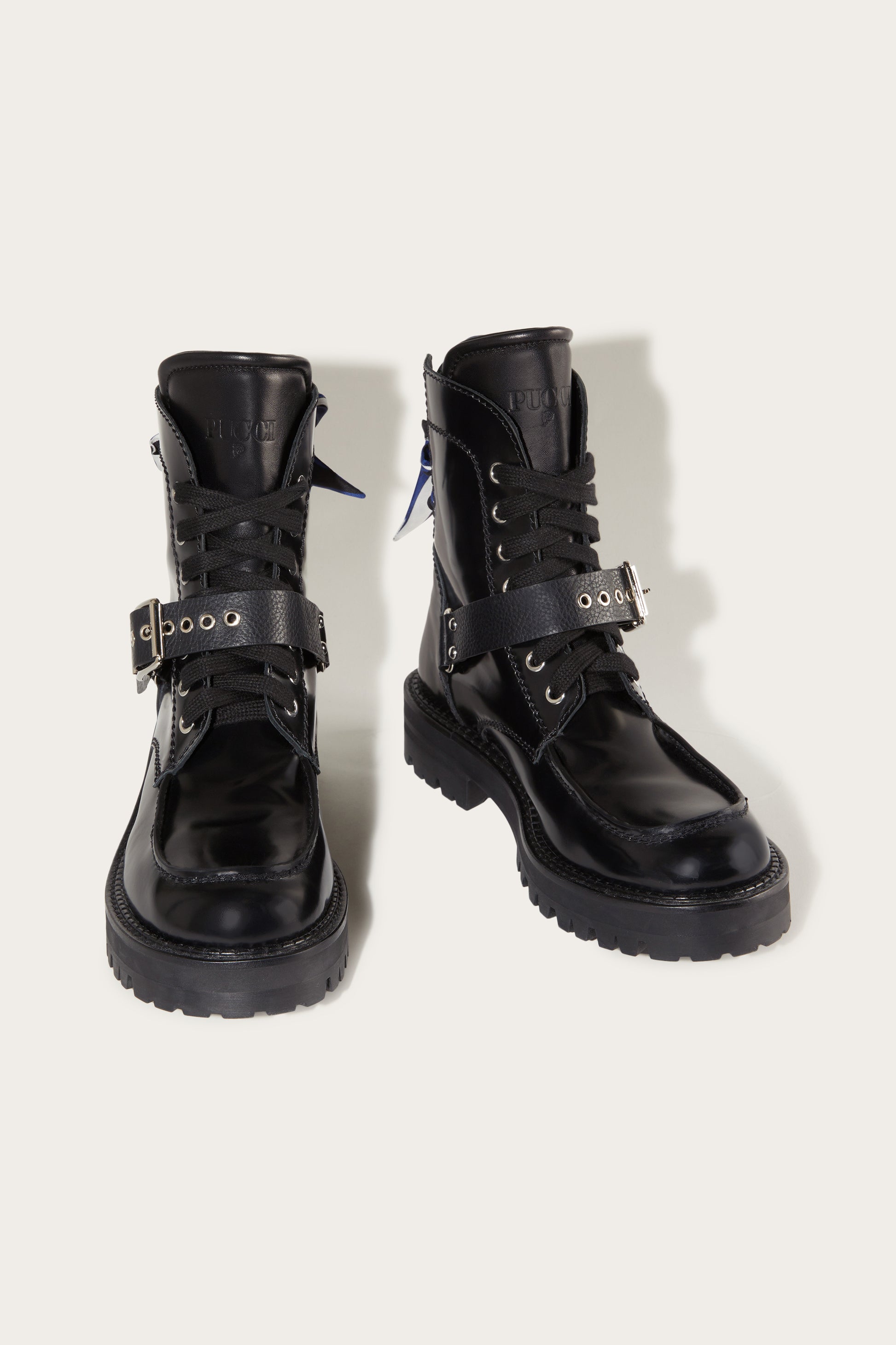 Marmo-Print Leather Boots View 5 - Pucci
