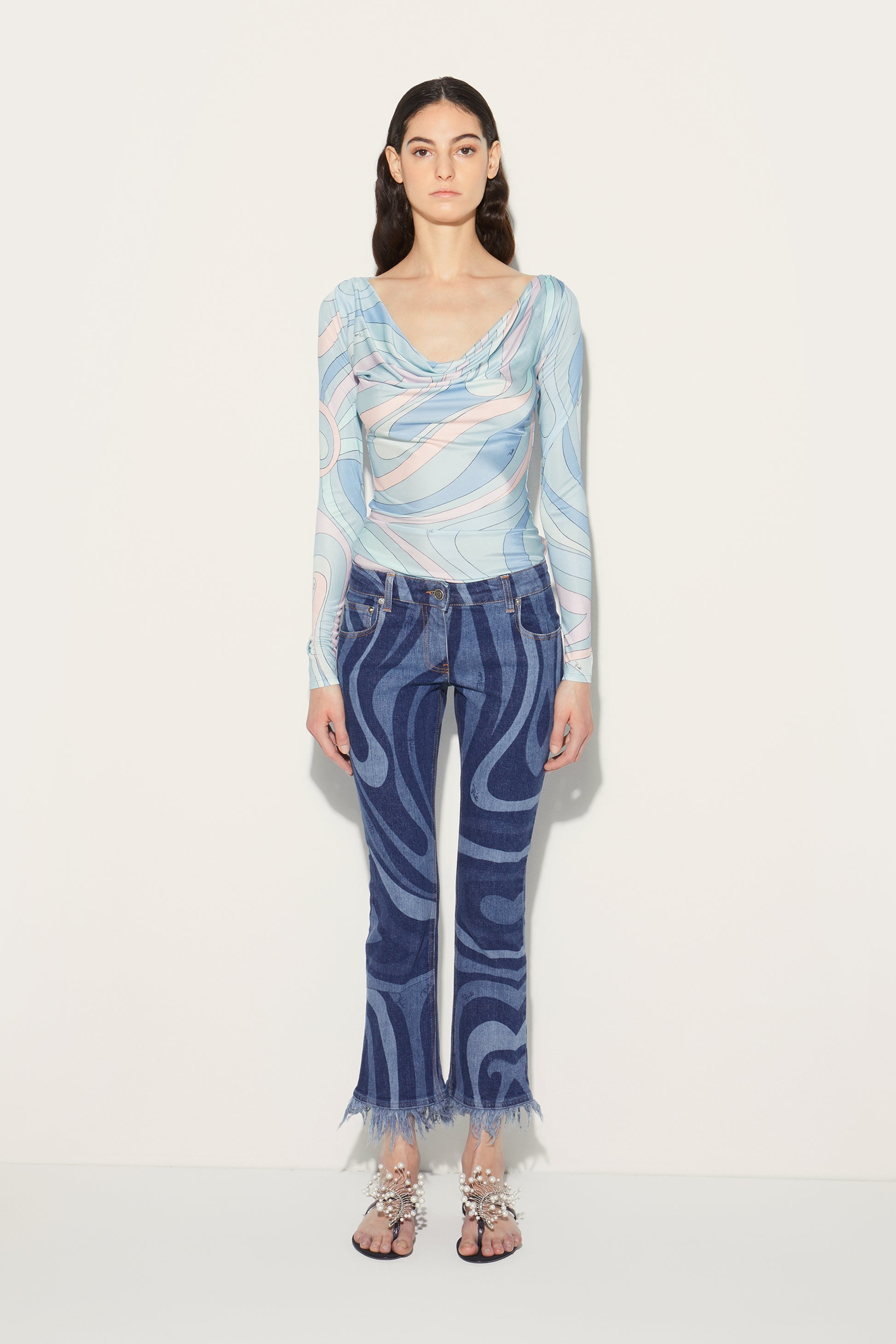 Marmo-Print Jeans View 2 - Pucci