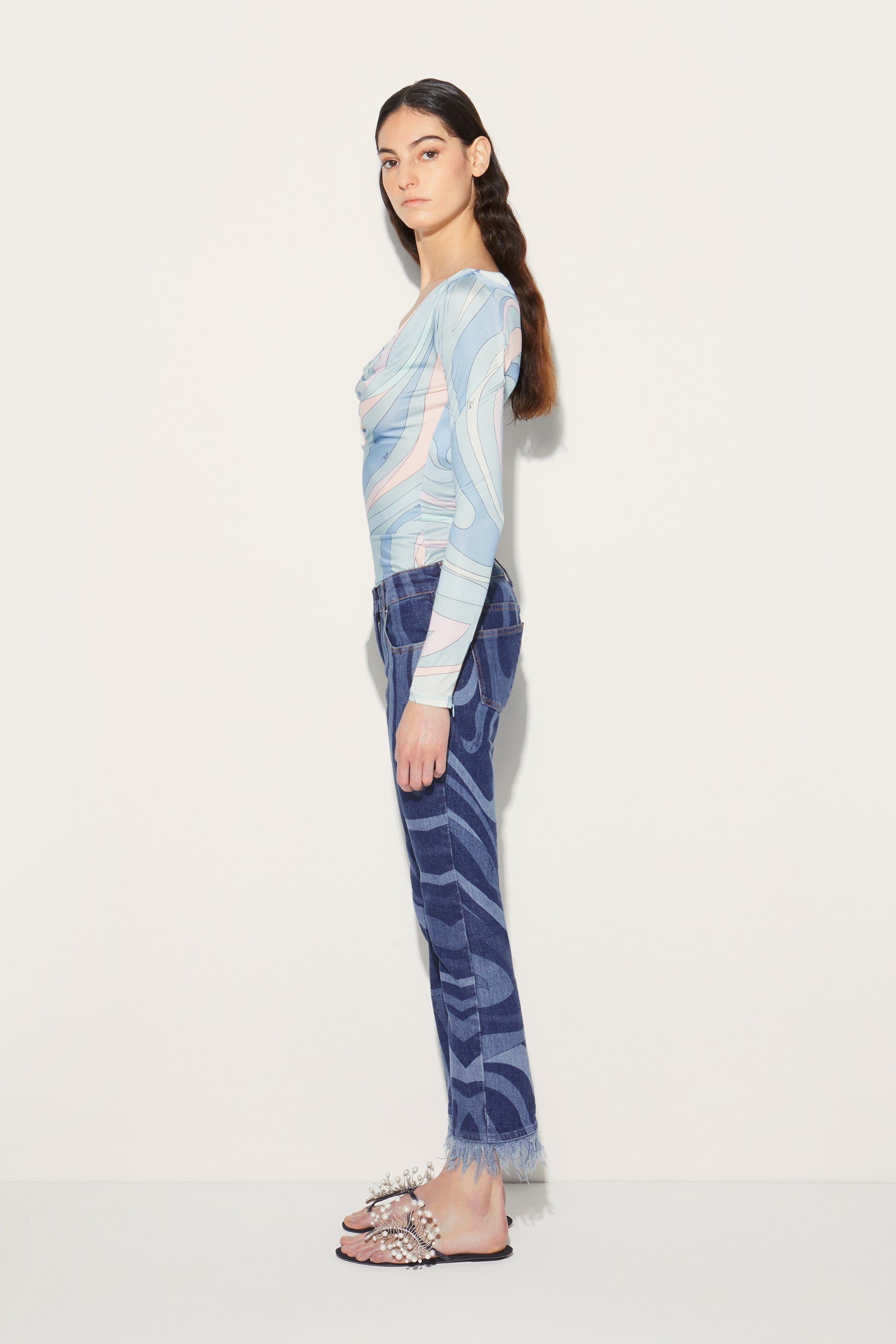 Marmo-Print Jeans View 3 - Pucci