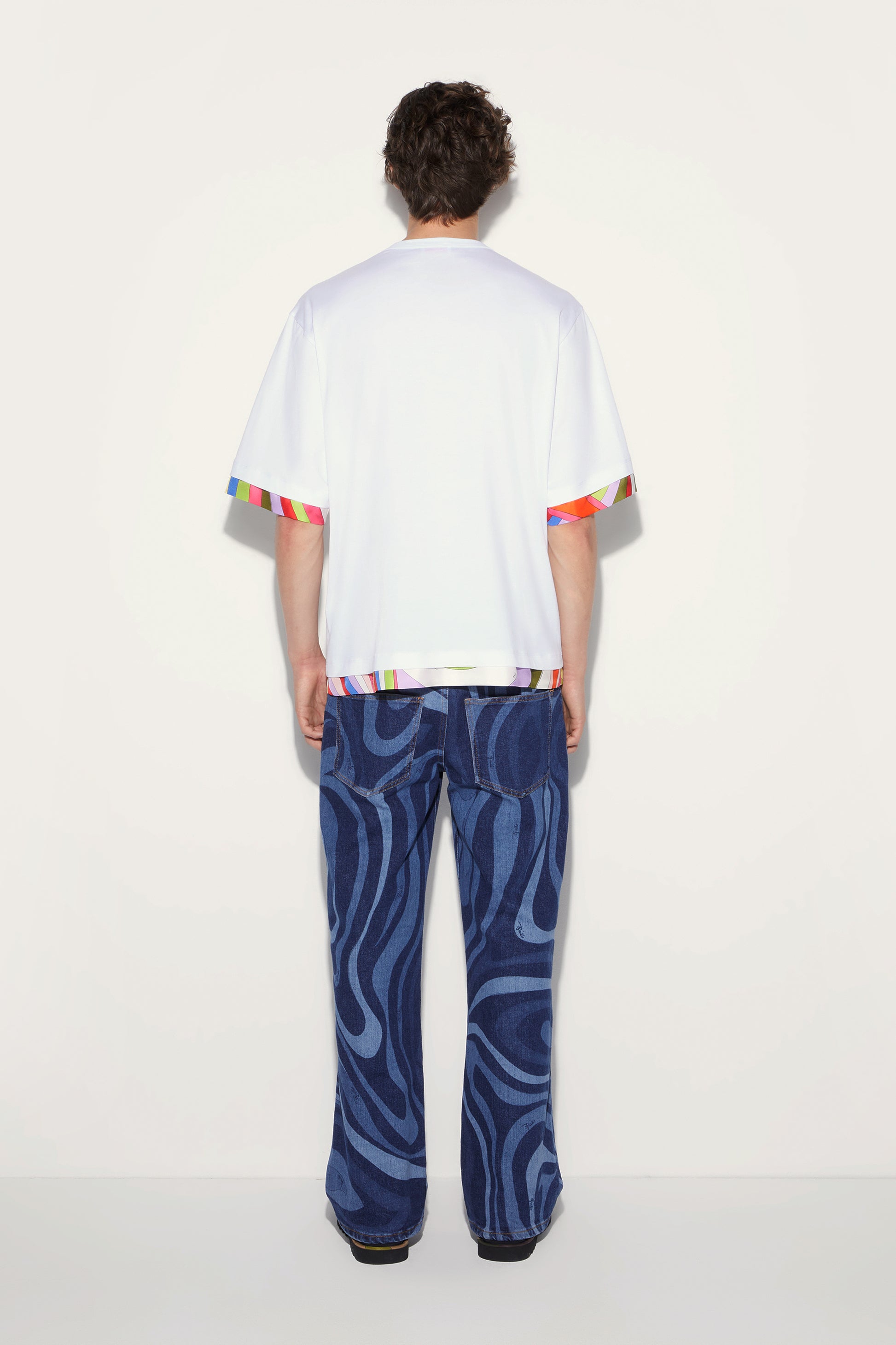 Marmo-Print Straight Leg Jeans View 4 - Pucci