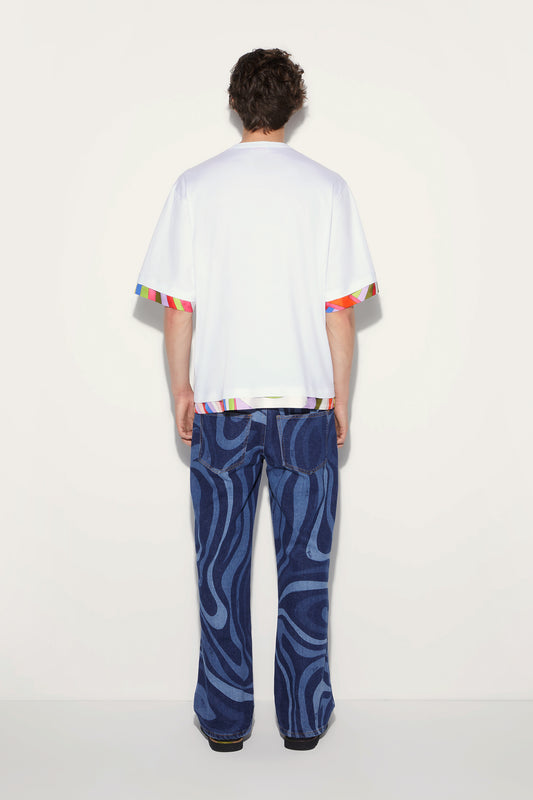Marmo-Print Straight Leg Jeans View 4 - Pucci