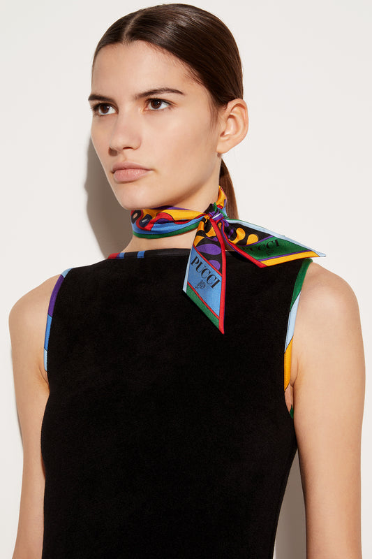 Iride And Leocorno-Print Silk-Twill Scarf View 2 - Pucci