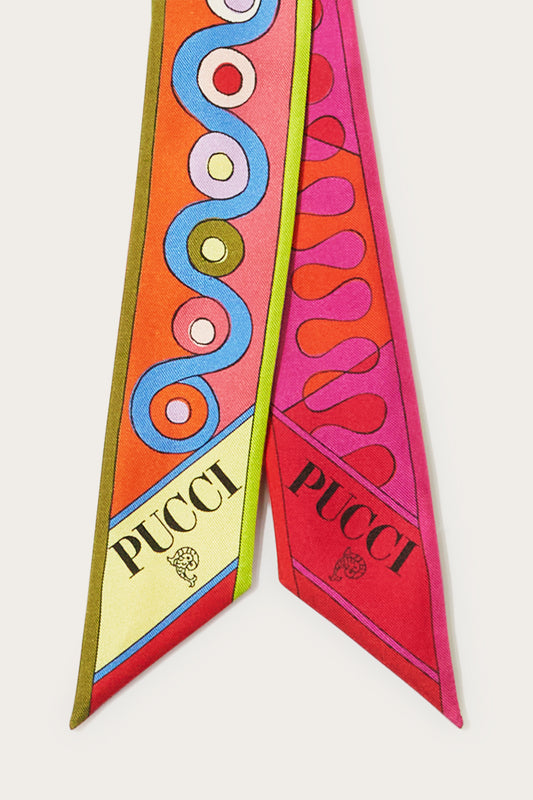 Iride And Leocorno-Print Silk-Twill Scarf View 3 - Pucci