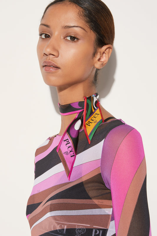 Marmo and Pesci-Print Silk Twill Scarf View 2 - Pucci