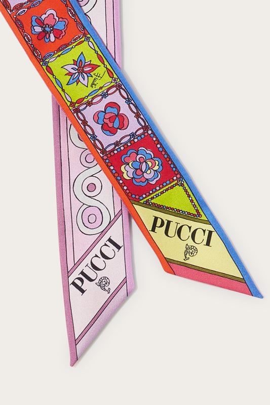 Iride And Festa-Print Silk-Twill Scarf View 3 - Pucci