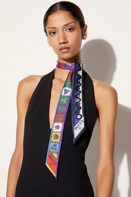 Iride And Festa-Print Silk-Twill Scarf View 2 - Pucci