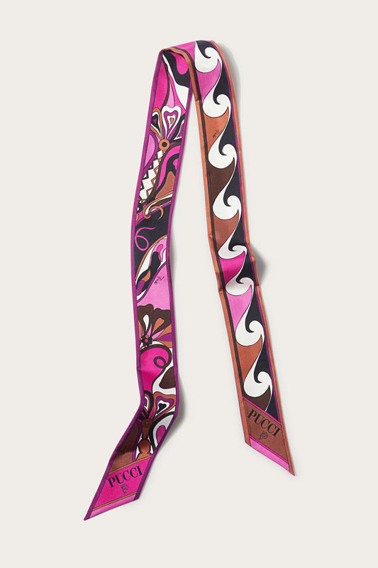 Orchidee-Print Silk-Twill Scarf View 1 - Pucci