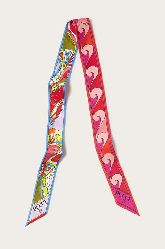 Orchidee-Print Silk-Twill Scarf View 1 - Pucci