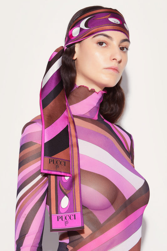 Iride And Pesci-Print Silk-Twill Scarf View 2 - Pucci