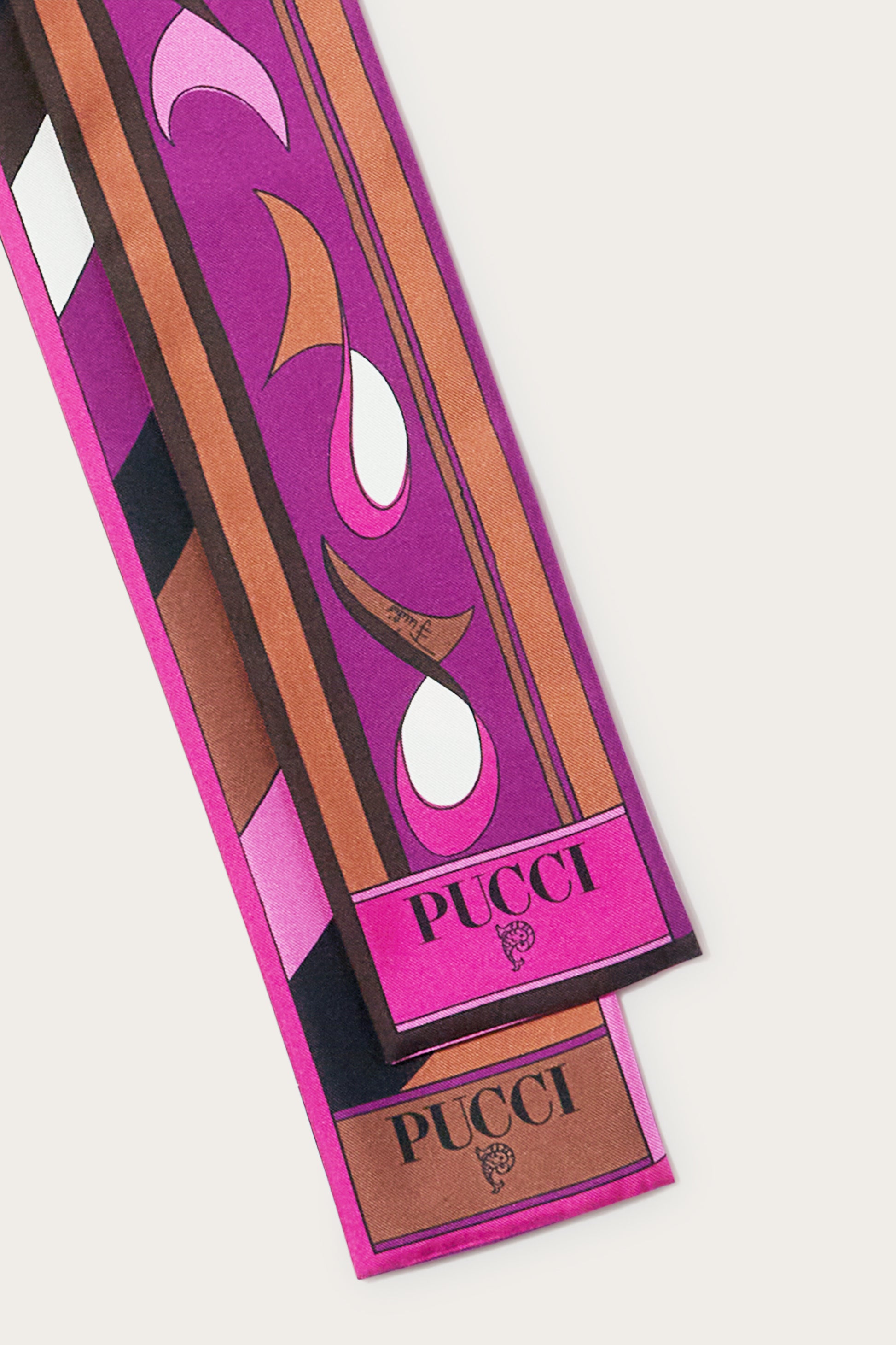 Iride And Pesci-Print Silk-Twill Scarf View 3 - Pucci